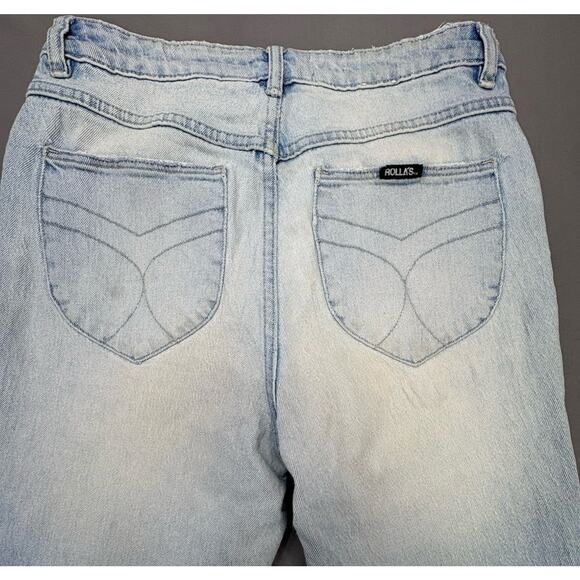 ROLLA'S High Rise Original Straight Leg Light Blue Denim Jean Size 30 Light Wash - Picture 3 of 9